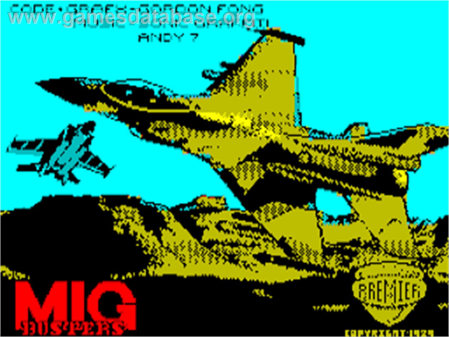 Mig Busters - Sinclair ZX Spectrum - Artwork - Title Screen