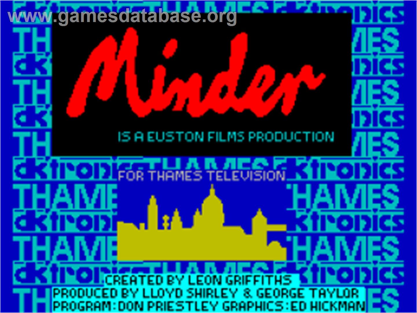 Minder - Sinclair ZX Spectrum - Artwork - Title Screen