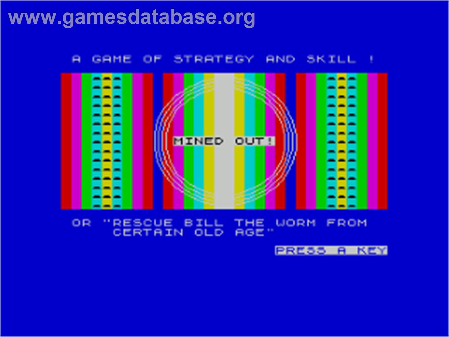 Mined-Out - Sinclair ZX Spectrum - Artwork - Title Screen