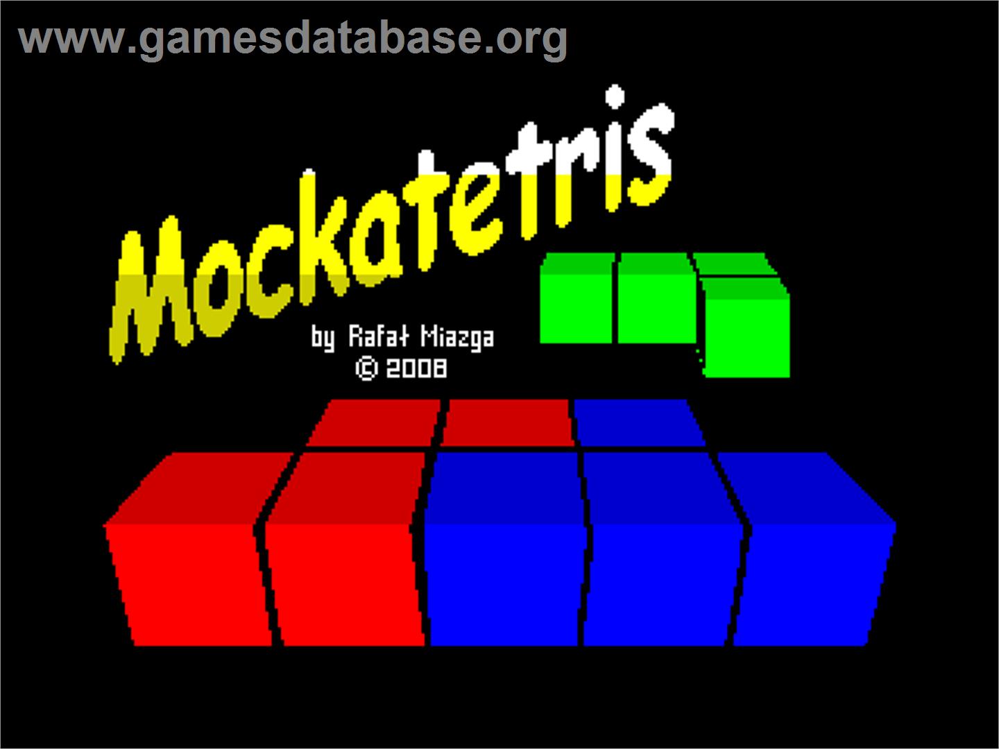 Mockatetris - Sinclair ZX Spectrum - Artwork - Title Screen