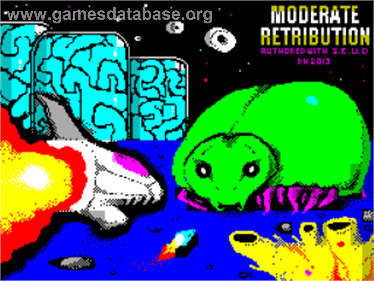 Moderate Retribution - Sinclair ZX Spectrum - Artwork - Title Screen
