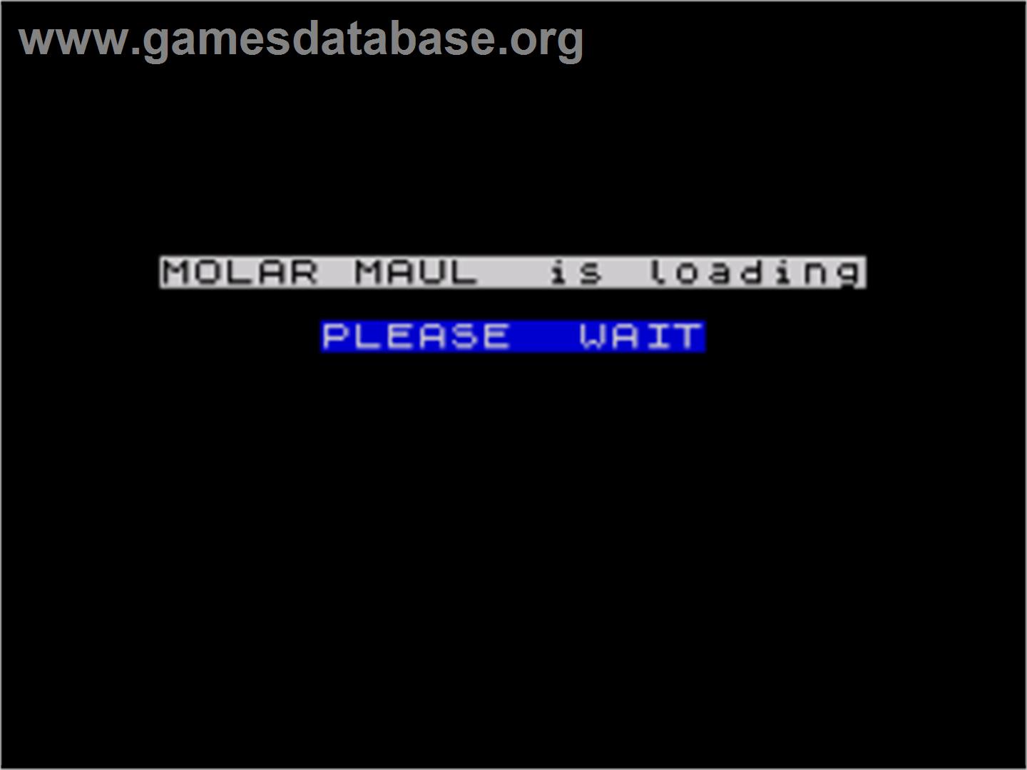 Molar Maul - Sinclair ZX Spectrum - Artwork - Title Screen