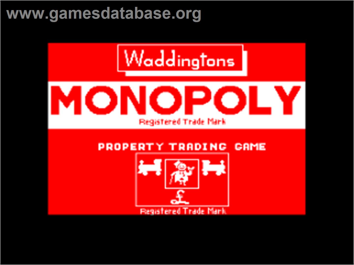 Monopoly - Sinclair ZX Spectrum - Artwork - Title Screen