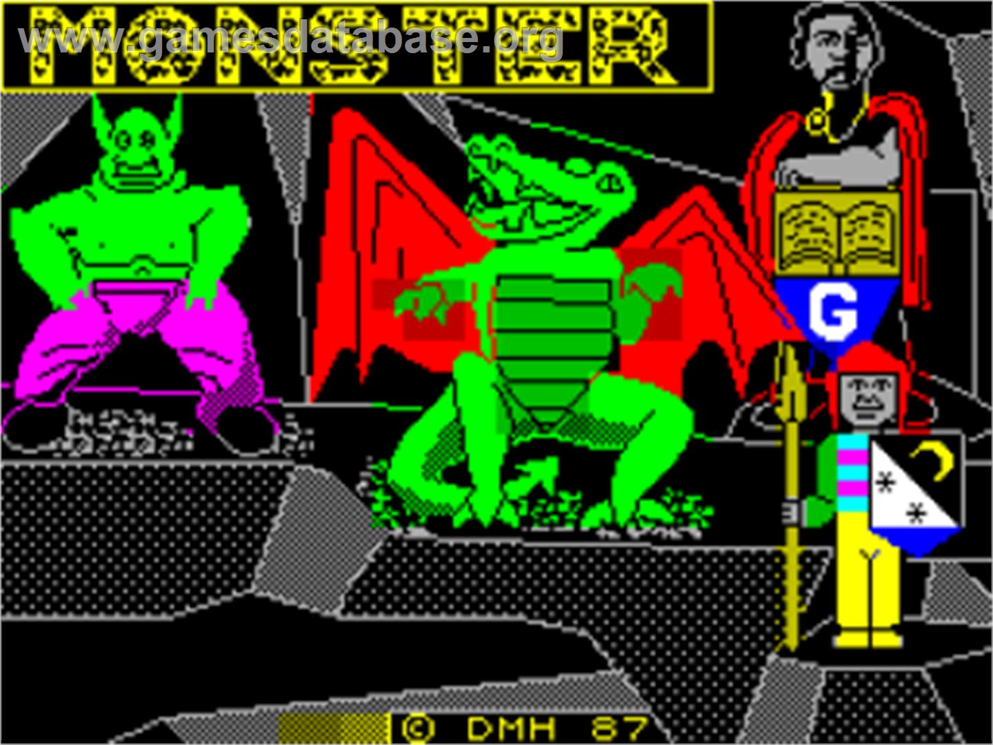 Monster - Sinclair ZX Spectrum - Artwork - Title Screen