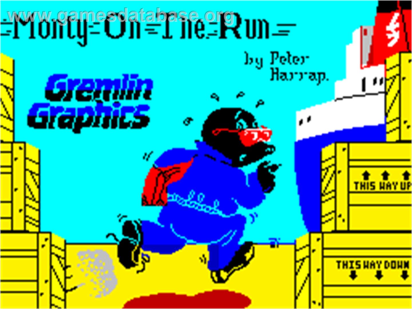 Monty on the Run - Sinclair ZX Spectrum - Artwork - Title Screen