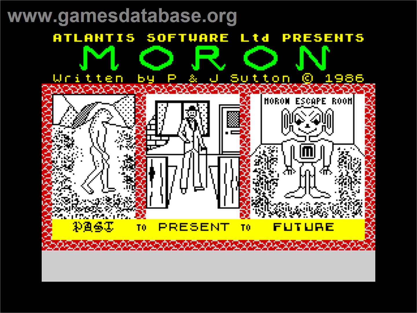 Moron Spaceship - Sinclair ZX Spectrum - Artwork - Title Screen