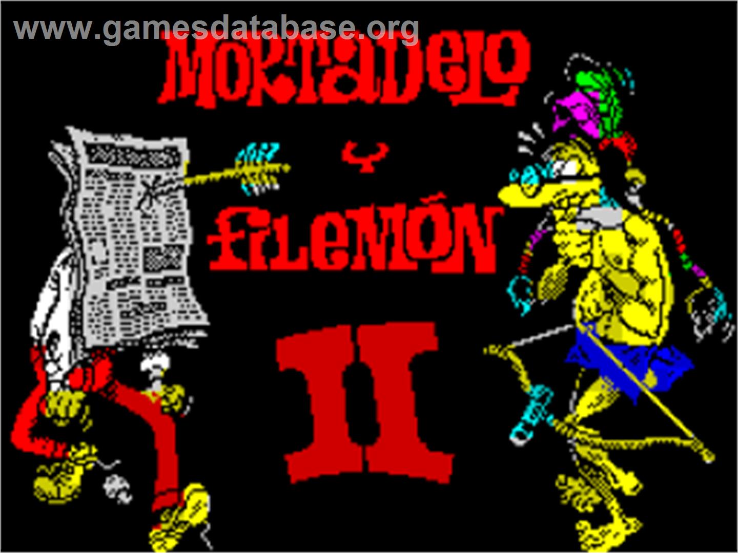 Mortadelo y Filemón 2 - Sinclair ZX Spectrum - Artwork - Title Screen
