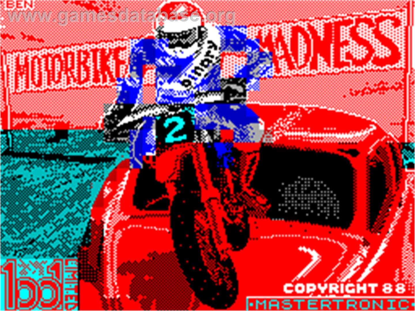 Motorbike Madness - Sinclair ZX Spectrum - Artwork - Title Screen