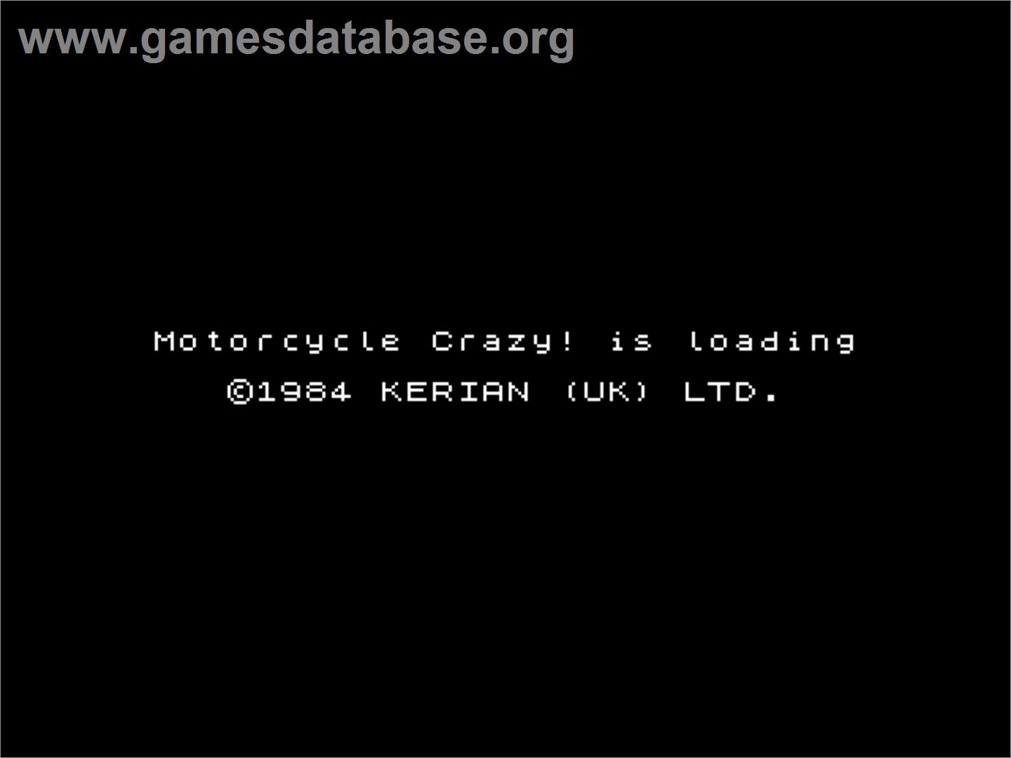 Motorcycle Crazy - Sinclair ZX Spectrum - Artwork - Title Screen