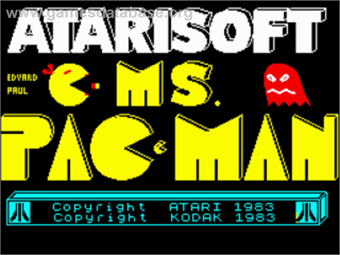 Ms. Pac-man - Sinclair ZX Spectrum - Artwork - Title Screen
