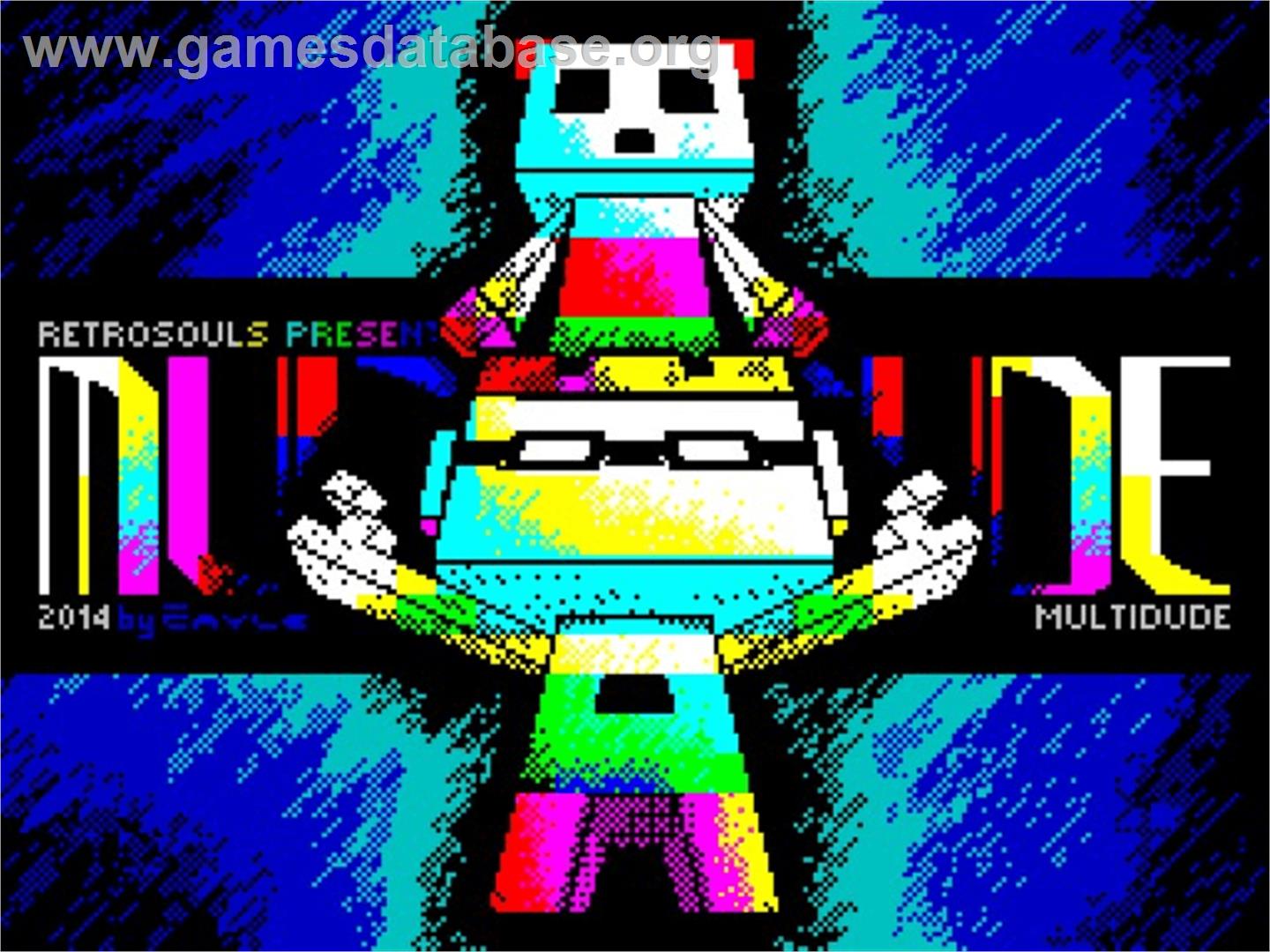 Multidude - Ay - Sinclair ZX Spectrum - Artwork - Title Screen