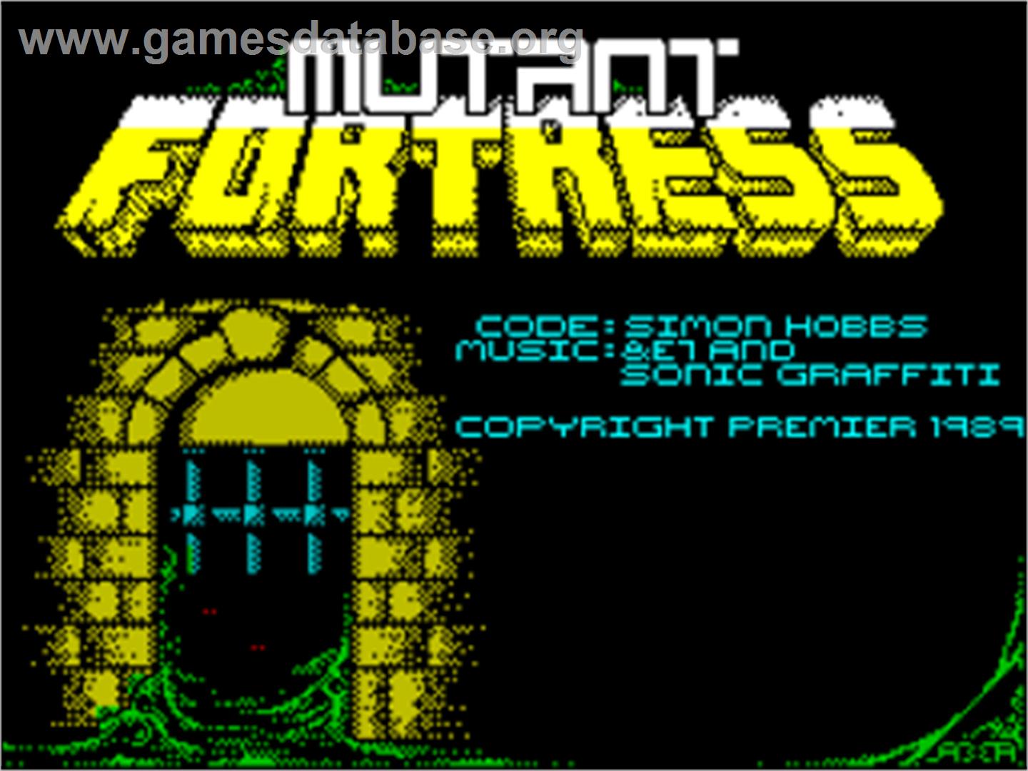 Mutant Fortress - Sinclair ZX Spectrum - Artwork - Title Screen