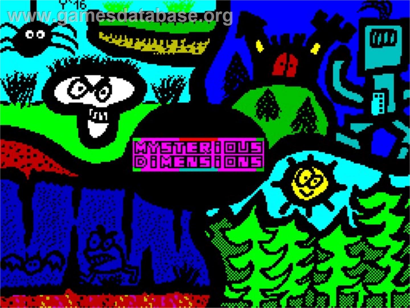 Mysterious Dimensions - Sinclair ZX Spectrum - Artwork - Title Screen