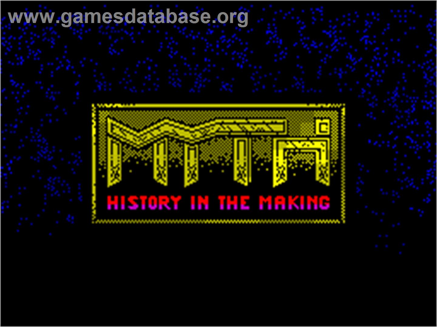 Myth: History in the Making - Sinclair ZX Spectrum - Artwork - Title Screen