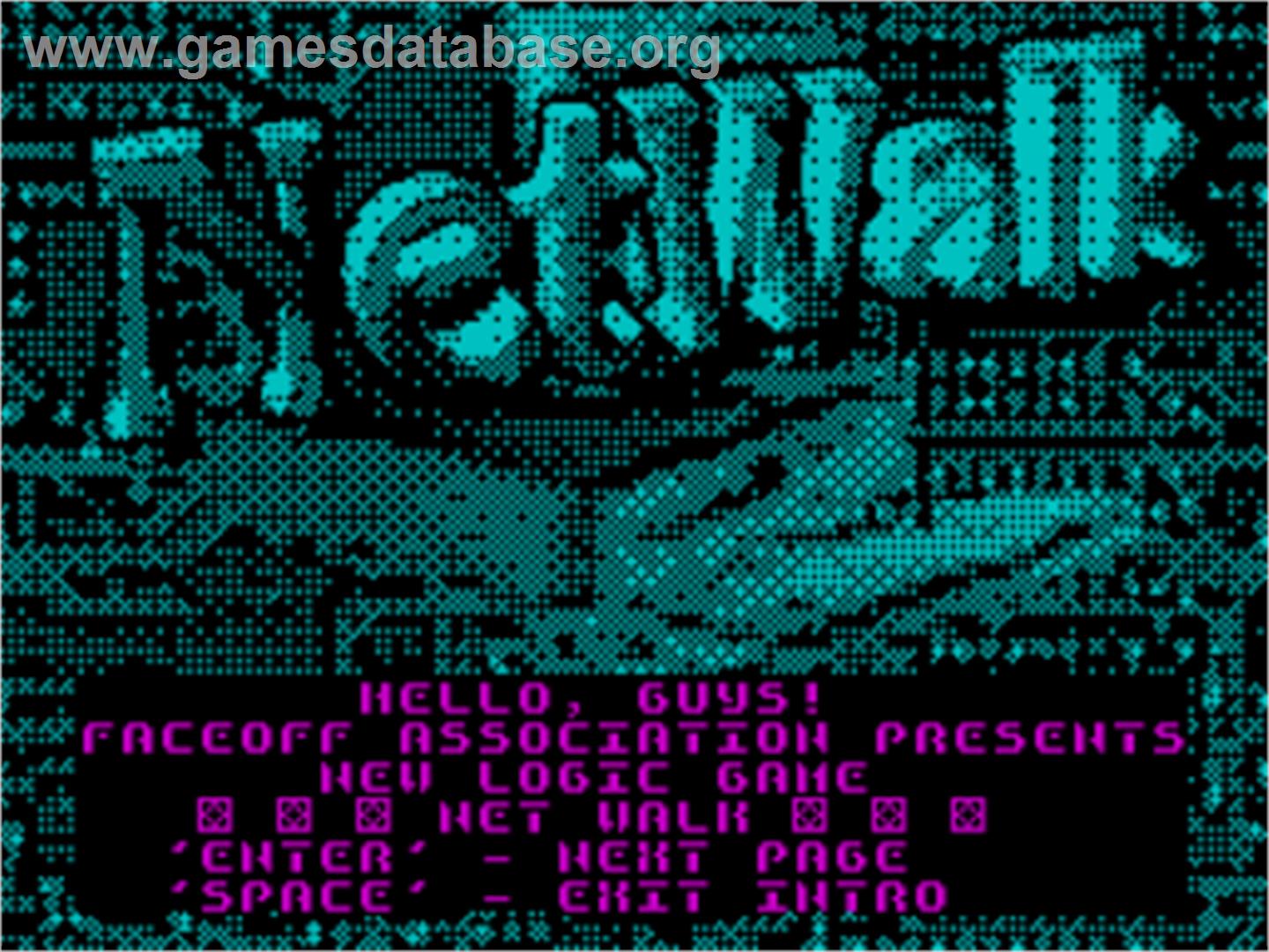 Net Walk - Sinclair ZX Spectrum - Artwork - Title Screen