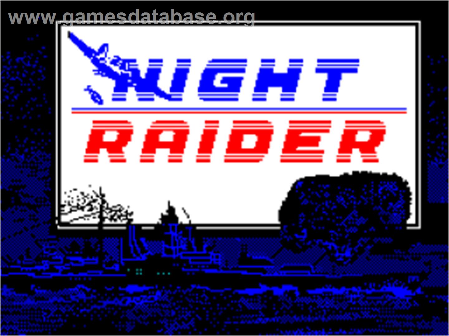 Night Raider - Sinclair ZX Spectrum - Artwork - Title Screen
