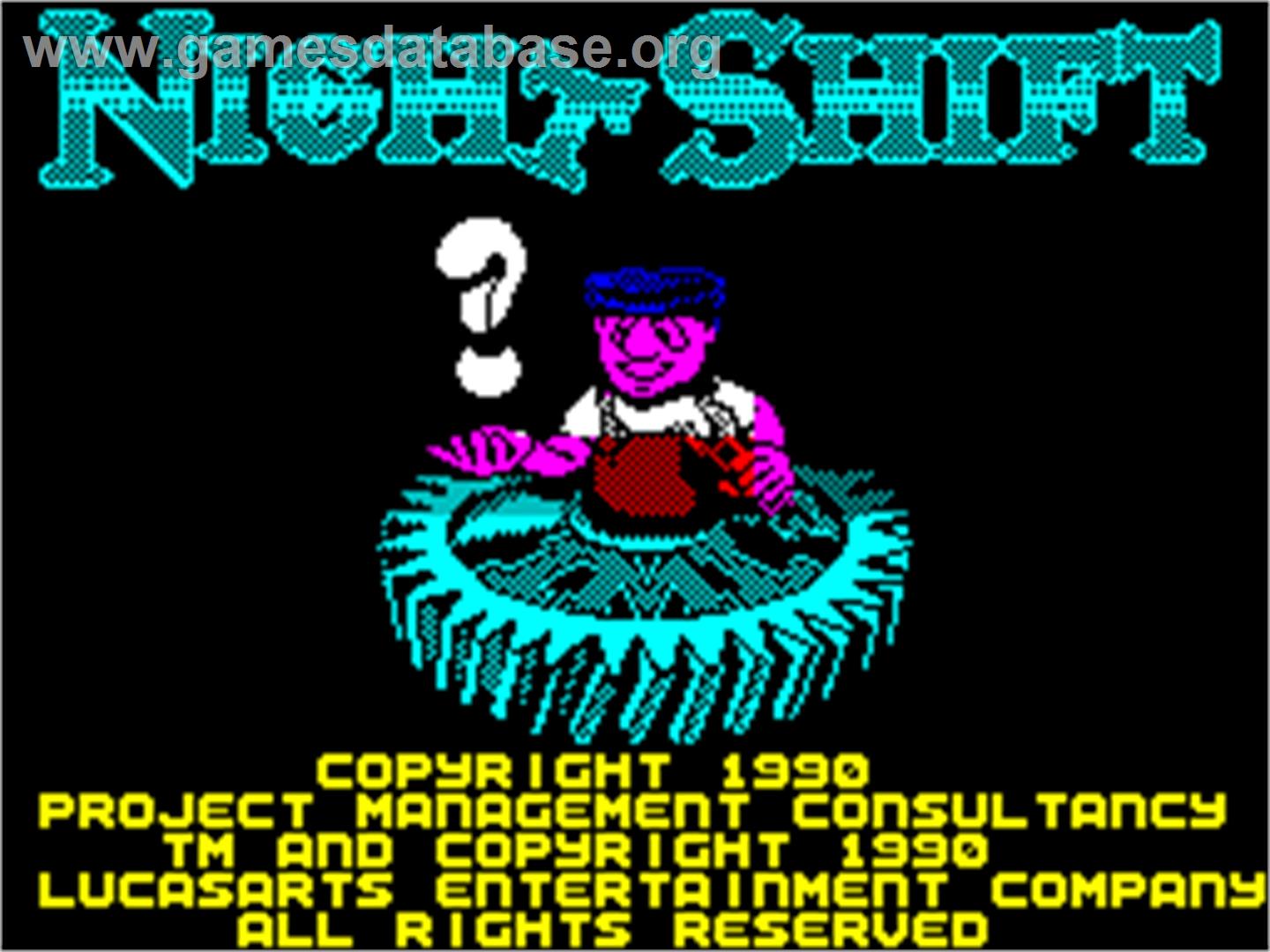 Night Shift - Sinclair ZX Spectrum - Artwork - Title Screen