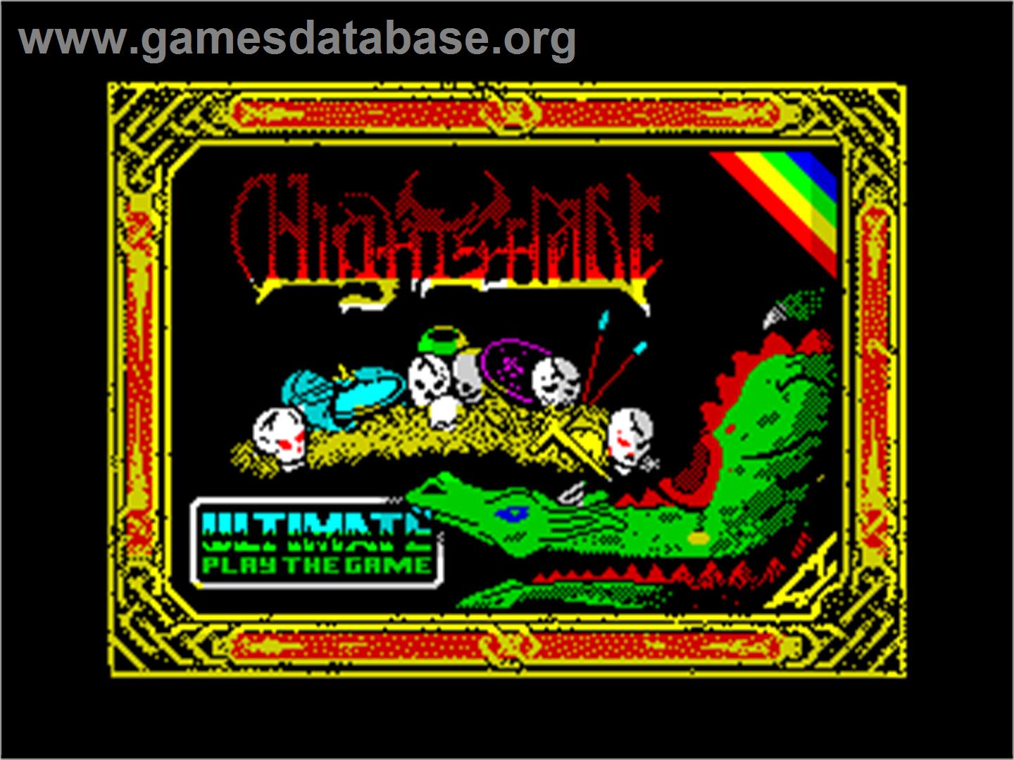 Nightshade - Sinclair ZX Spectrum - Artwork - Title Screen