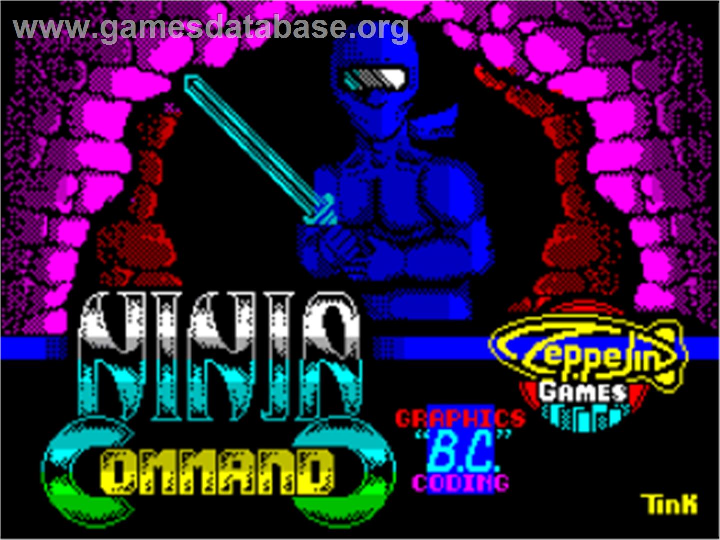 Ninja Commando - Sinclair ZX Spectrum - Artwork - Title Screen