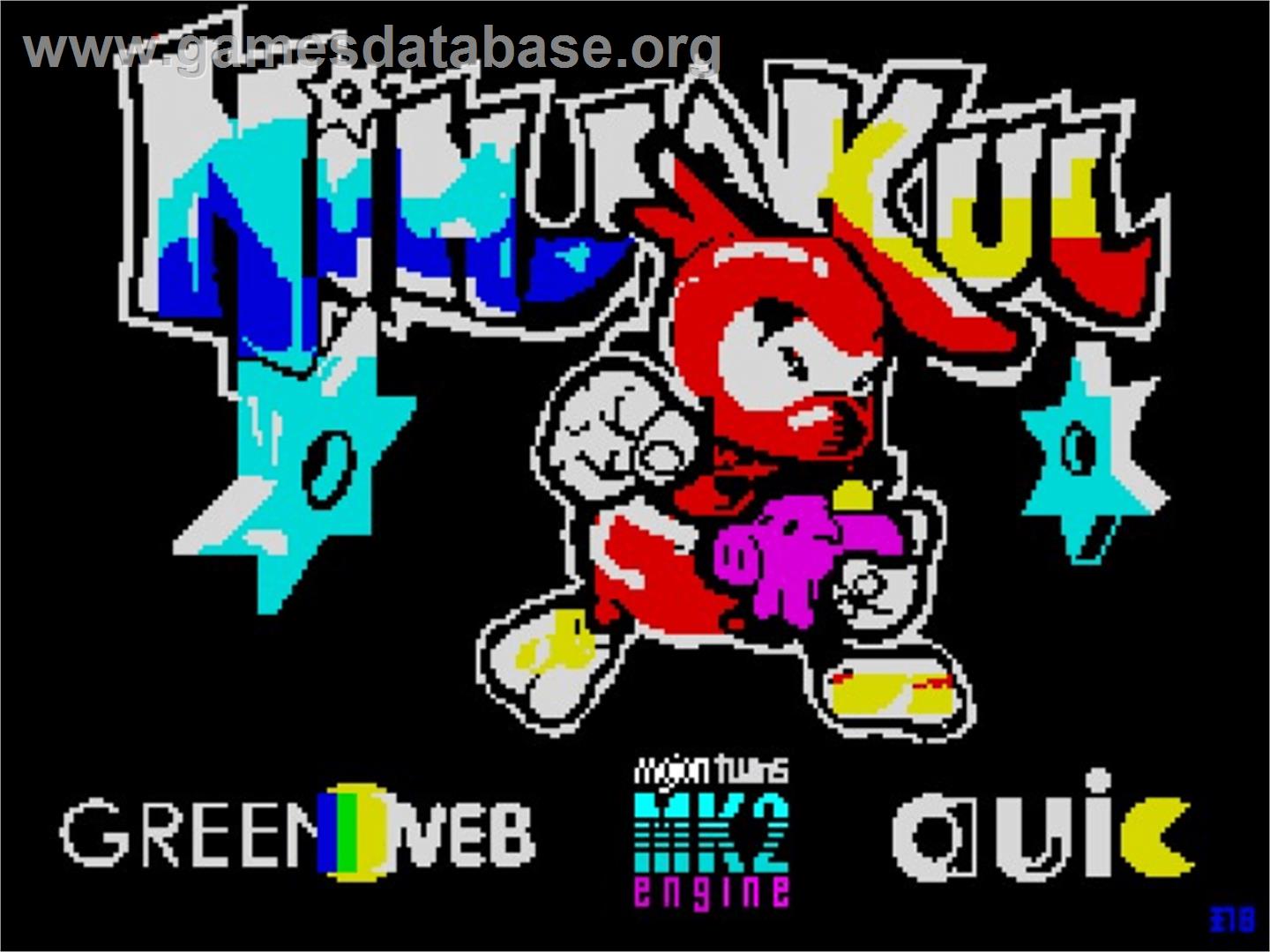 Ninjakul in the AUIC Temple - Sinclair ZX Spectrum - Artwork - Title Screen