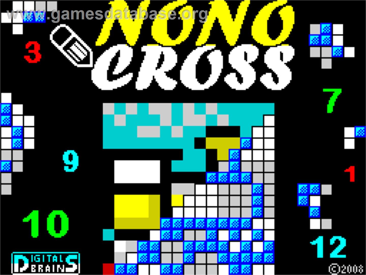 Nonocross - Sinclair ZX Spectrum - Artwork - Title Screen