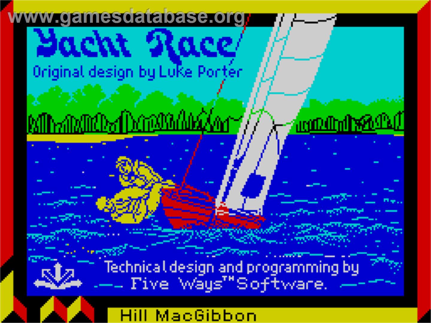 Ocean Racer - Sinclair ZX Spectrum - Artwork - Title Screen