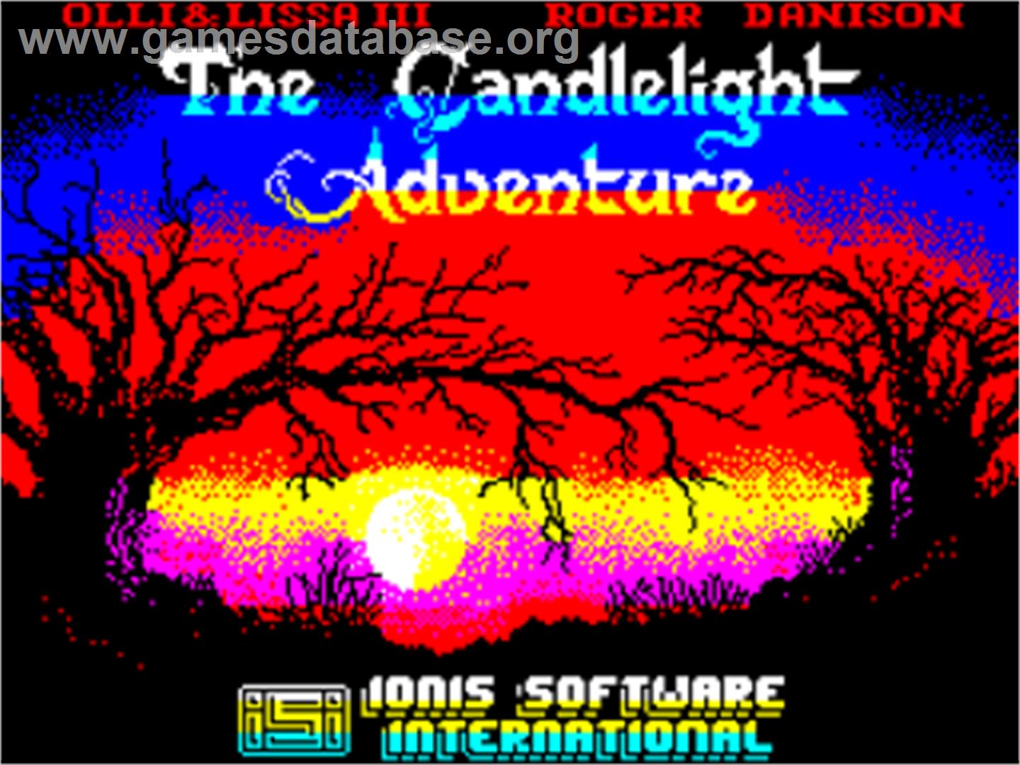 Olli & Lissa 3: The Candlelight Adventure - Sinclair ZX Spectrum - Artwork - Title Screen