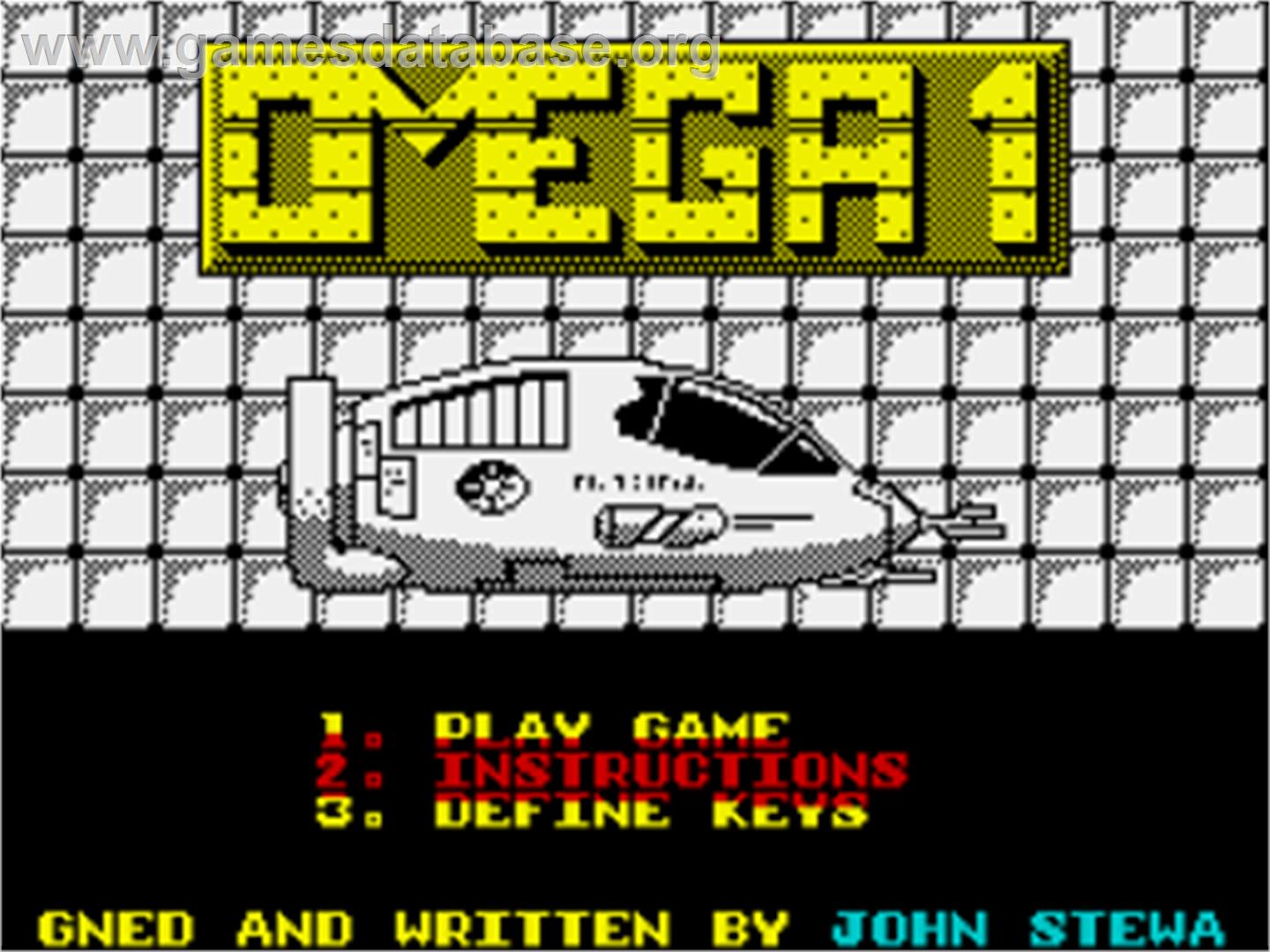 Omega One - Sinclair ZX Spectrum - Artwork - Title Screen