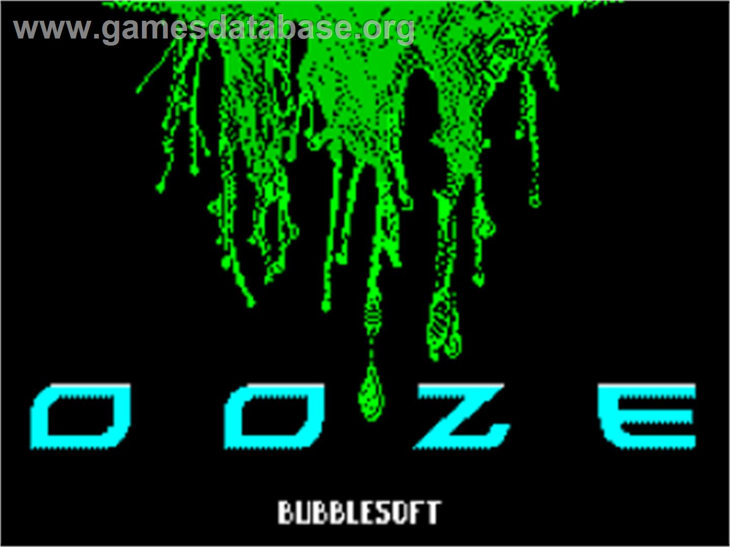Ooze - Sinclair ZX Spectrum - Artwork - Title Screen