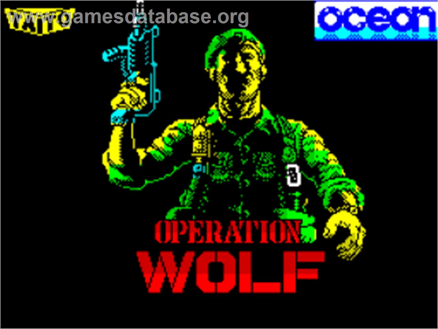 Operation Wolf - Sinclair ZX Spectrum - Artwork - Title Screen