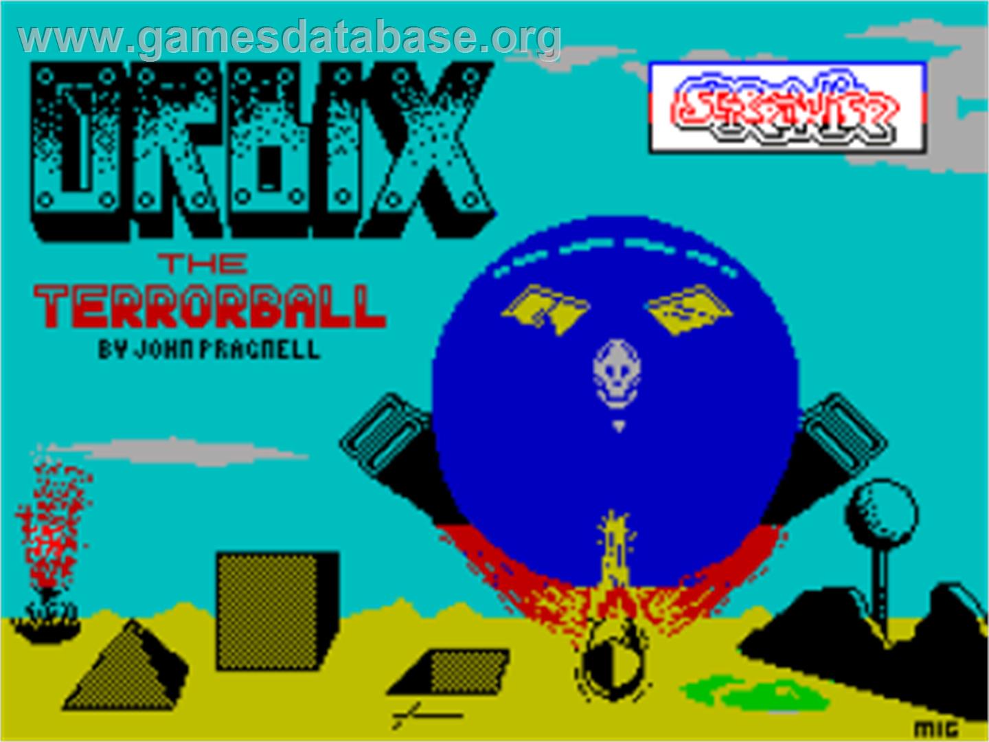 Orbix The Terrorball - Sinclair ZX Spectrum - Artwork - Title Screen