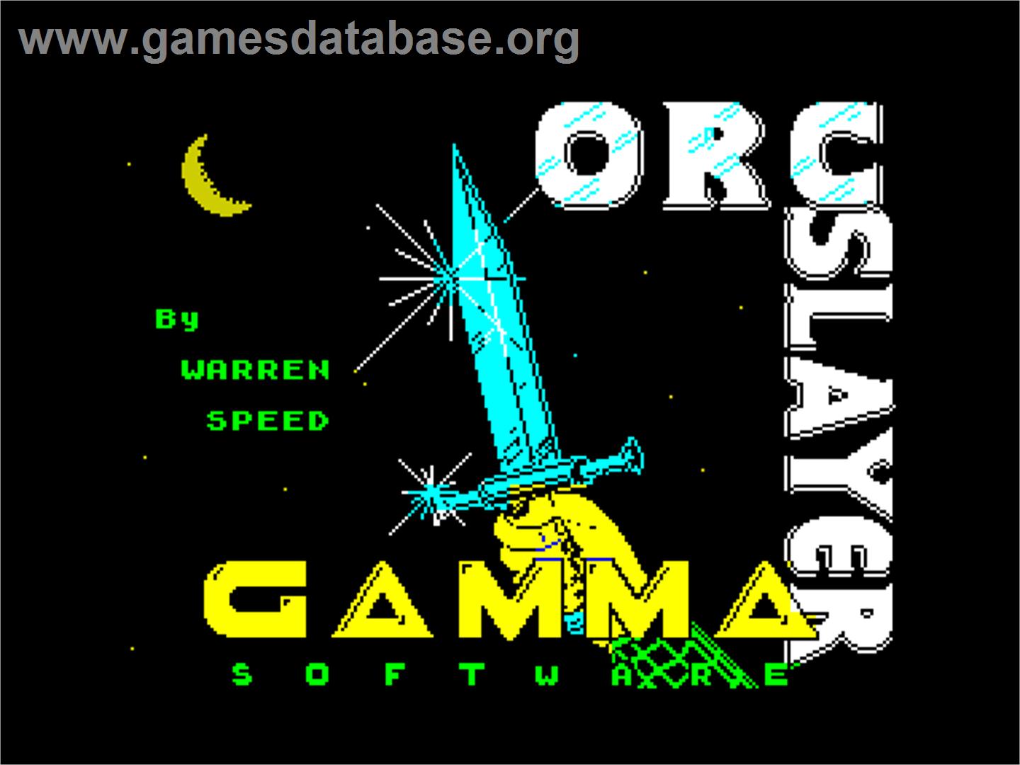 Orc Slayer - Sinclair ZX Spectrum - Artwork - Title Screen