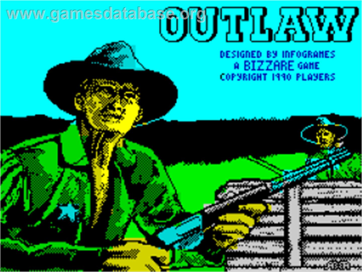 Outlaw - Sinclair ZX Spectrum - Artwork - Title Screen