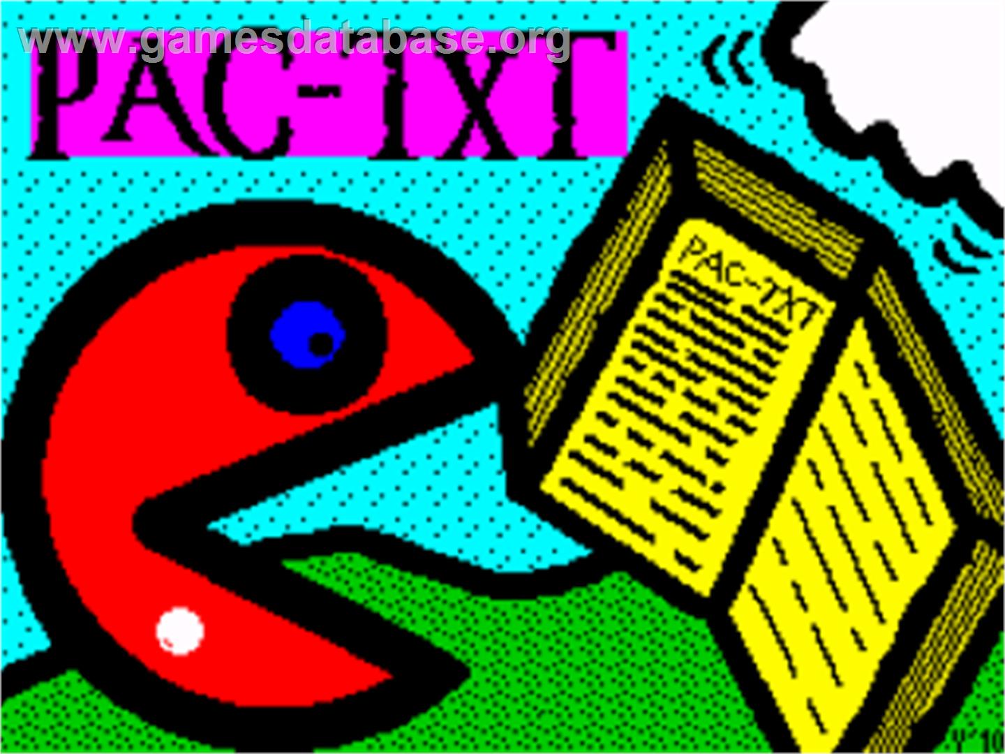 Pac-txt - Sinclair ZX Spectrum - Artwork - Title Screen