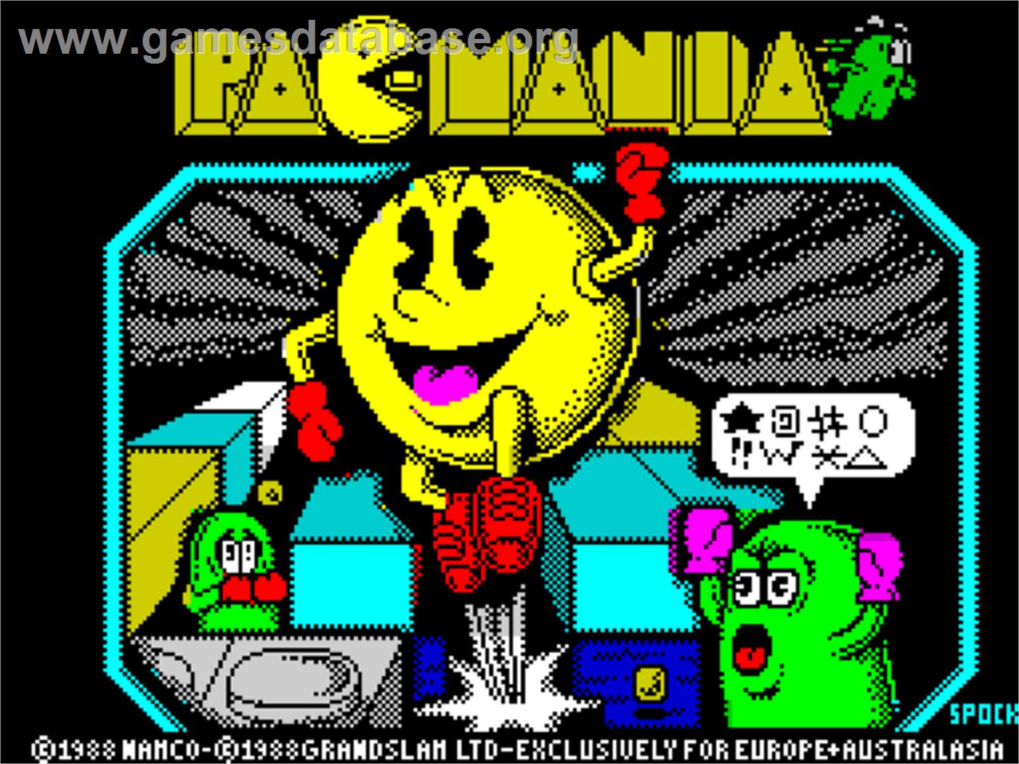Pacmania - Sinclair ZX Spectrum - Artwork - Title Screen