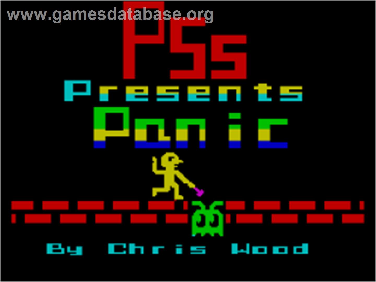 Panic - Sinclair ZX Spectrum - Artwork - Title Screen