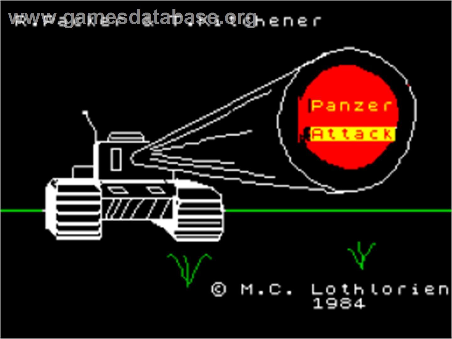 Panzer Attack - Sinclair ZX Spectrum - Artwork - Title Screen
