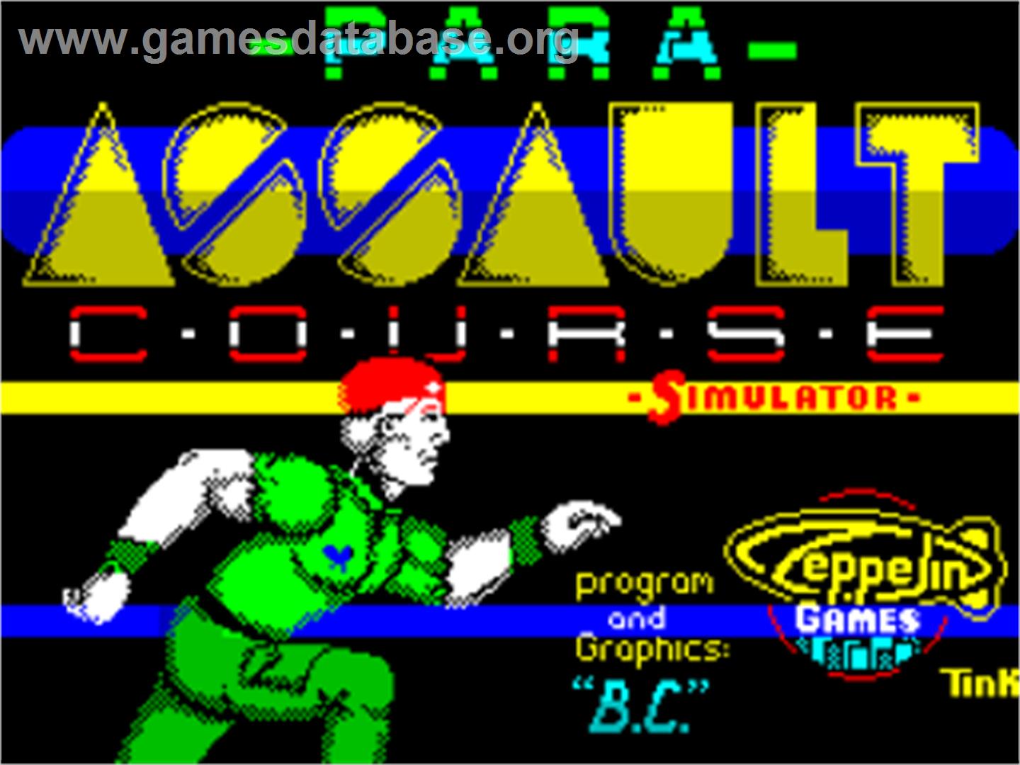 Para Assault Course - Sinclair ZX Spectrum - Artwork - Title Screen