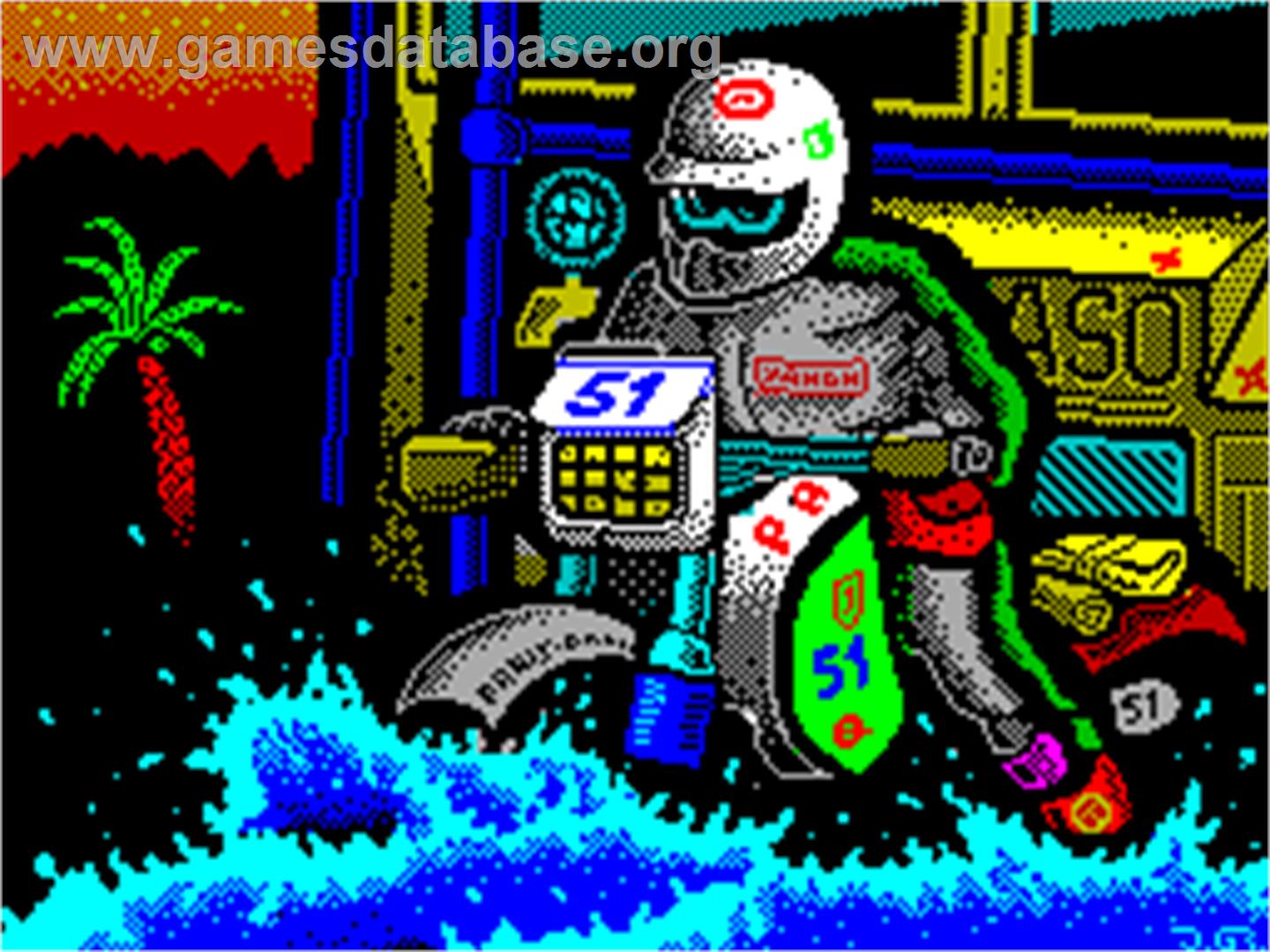 Paris-Dakar - Sinclair ZX Spectrum - Artwork - Title Screen