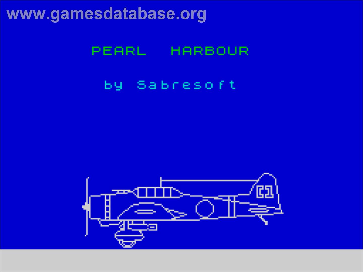 Pearl Harbour - Sinclair ZX Spectrum - Artwork - Title Screen