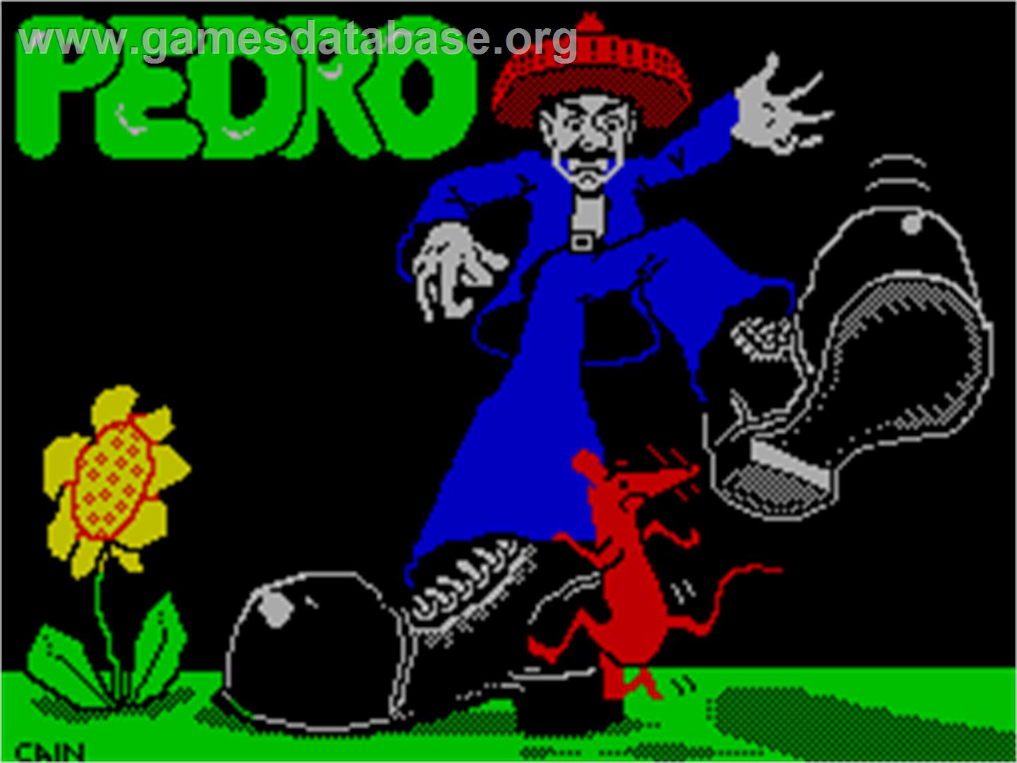 Pedro - Sinclair ZX Spectrum - Artwork - Title Screen