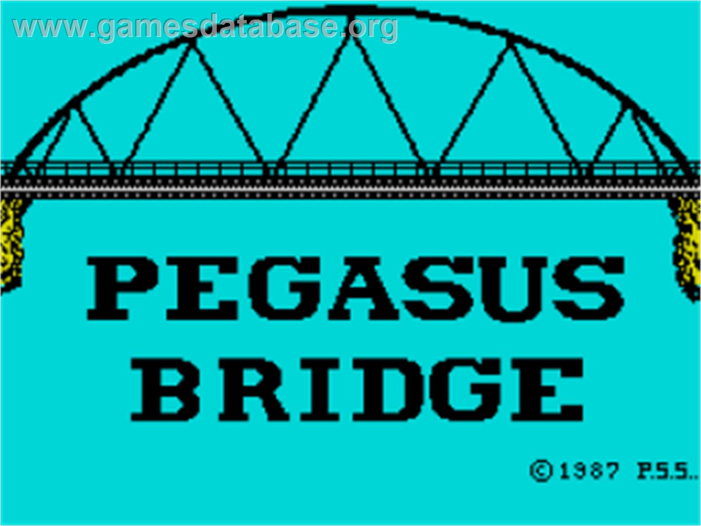 Pegasus Bridge - Sinclair ZX Spectrum - Artwork - Title Screen