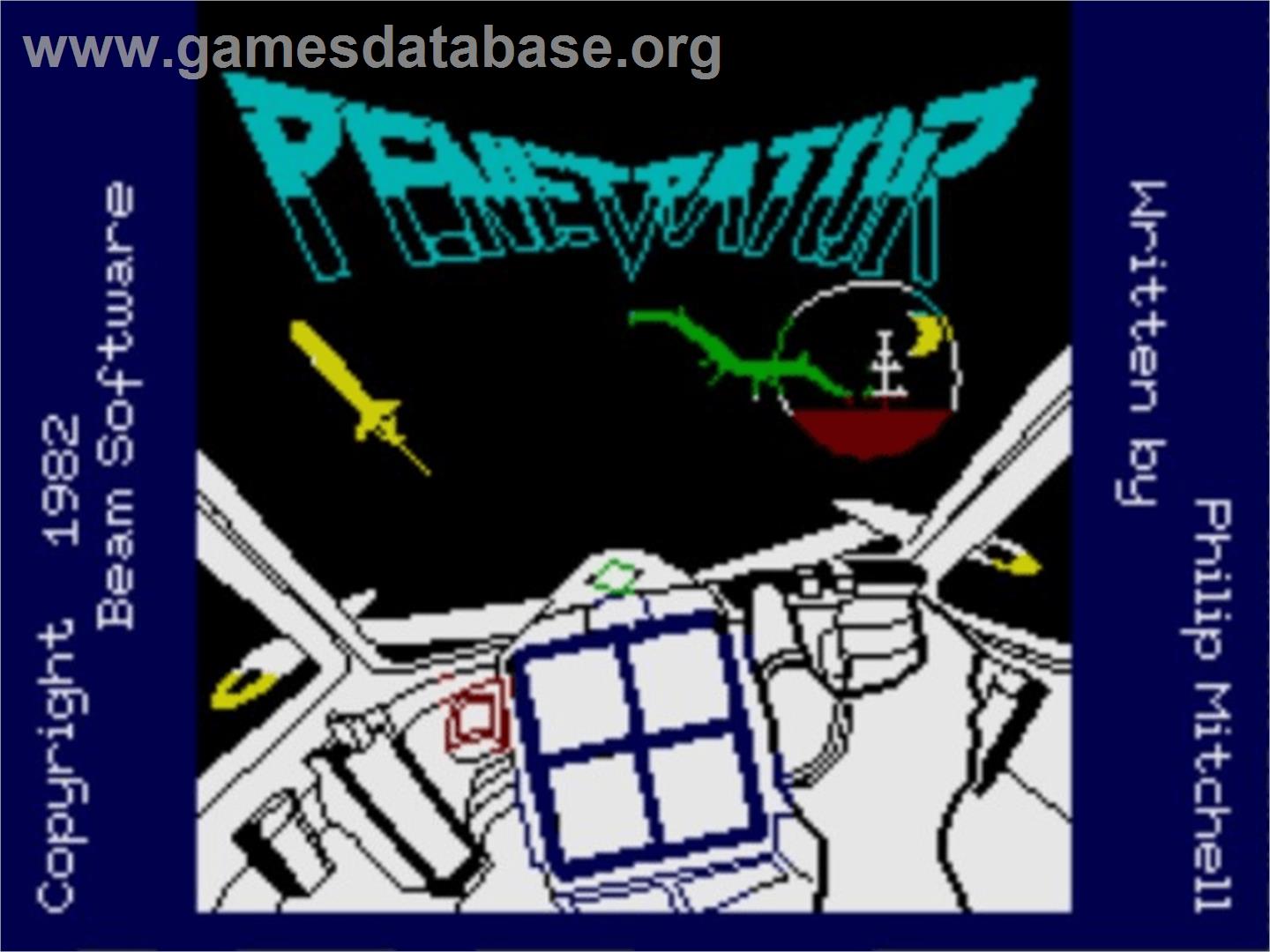 Penetrator - Sinclair ZX Spectrum - Artwork - Title Screen