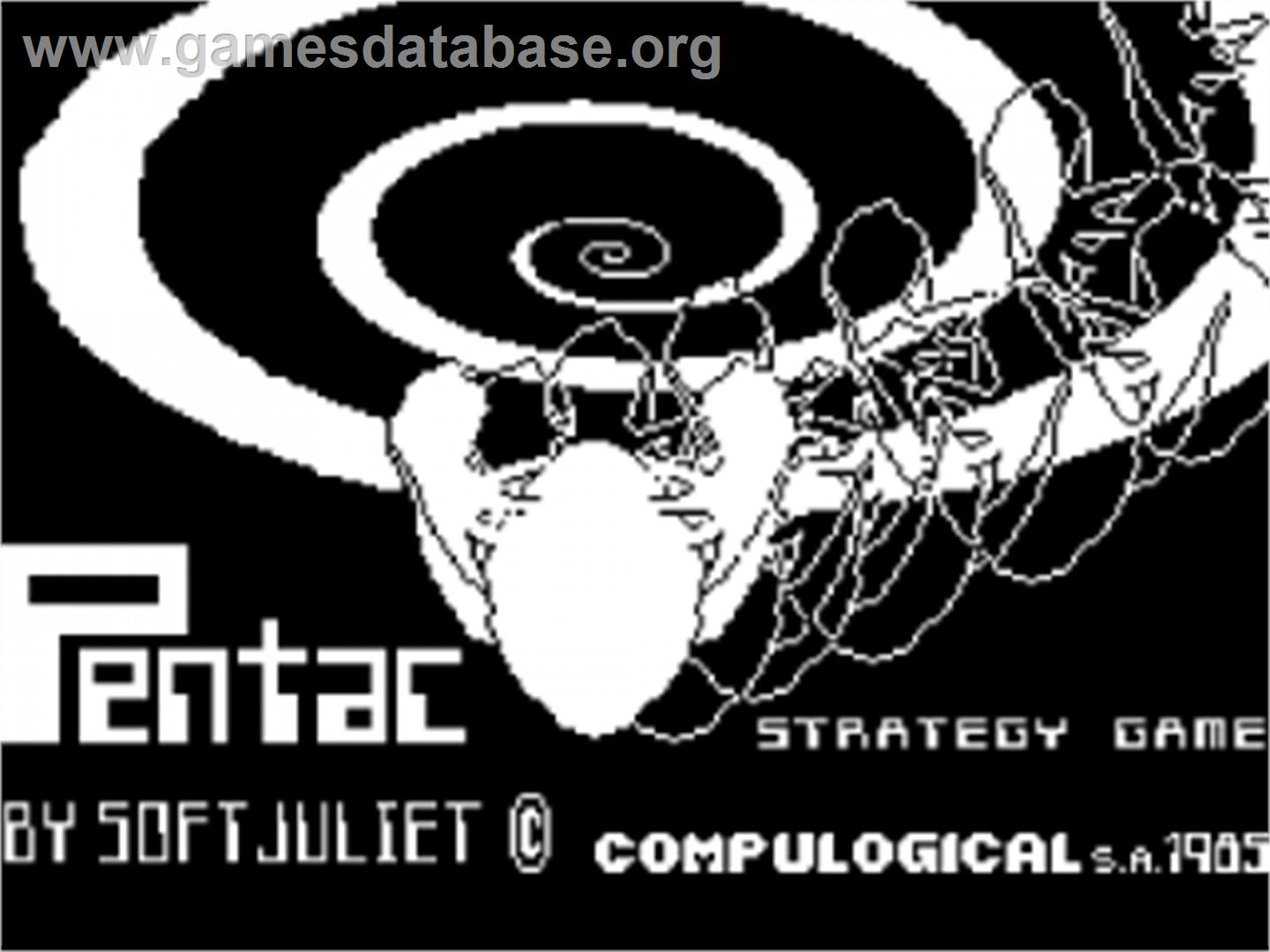 Pentac - Sinclair ZX Spectrum - Artwork - Title Screen