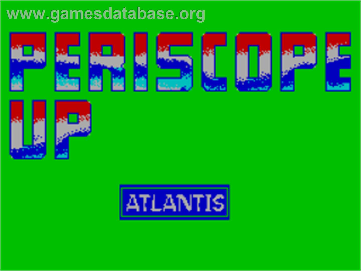 Periscope Up - Sinclair ZX Spectrum - Artwork - Title Screen