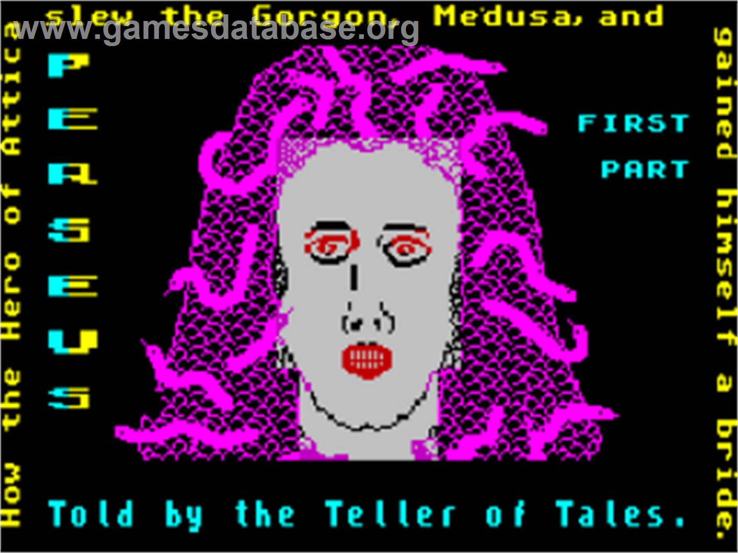 Perseus - Sinclair ZX Spectrum - Artwork - Title Screen