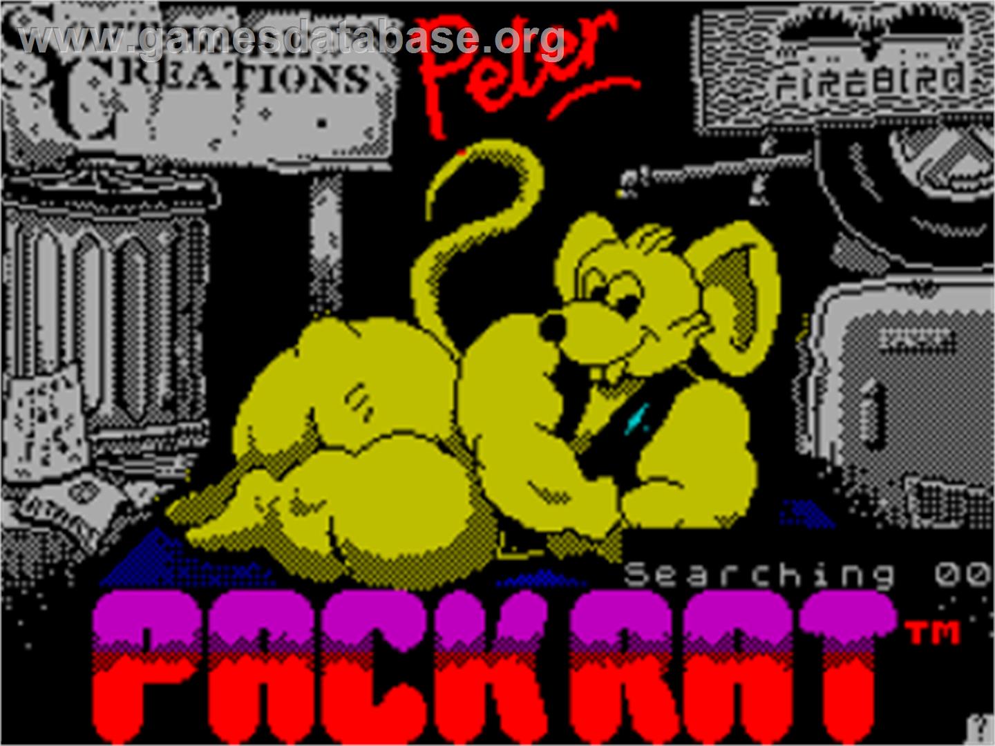 Peter Pack Rat - Sinclair ZX Spectrum - Artwork - Title Screen