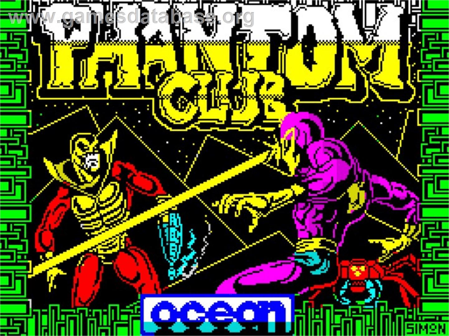 Phantom Club - Sinclair ZX Spectrum - Artwork - Title Screen
