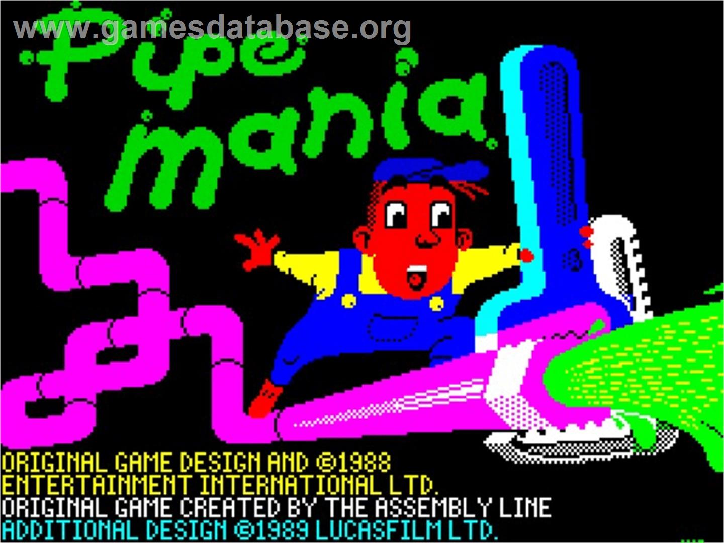 Pipe Mania - Sinclair ZX Spectrum - Artwork - Title Screen