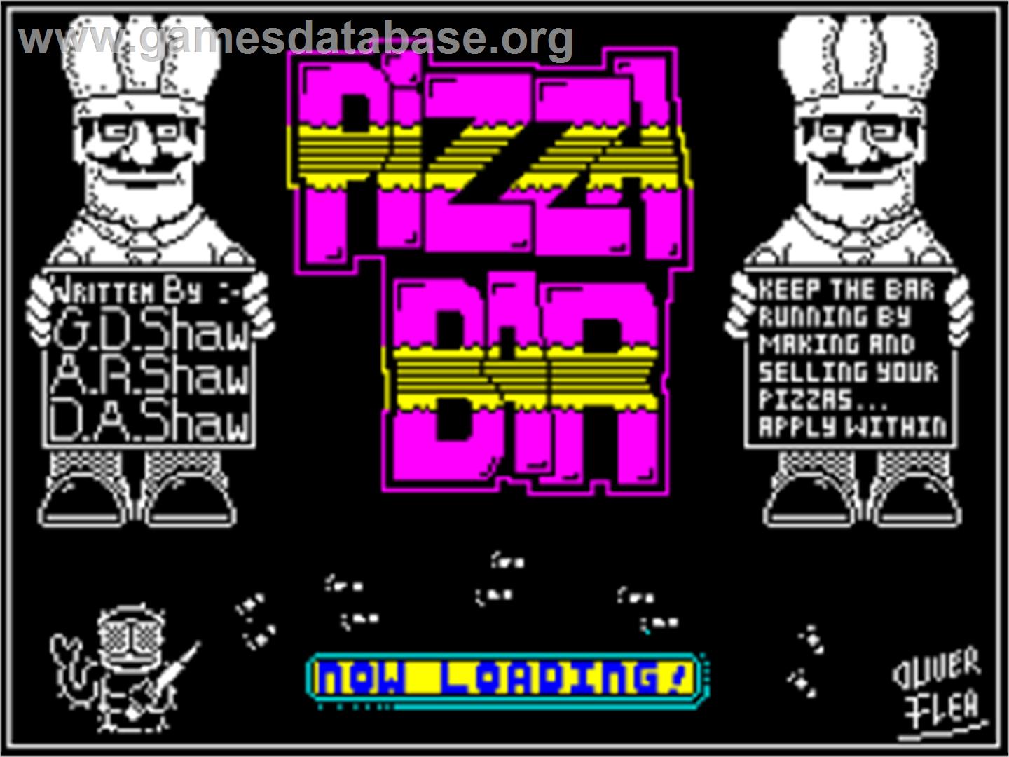 Pizza Bar - Sinclair ZX Spectrum - Artwork - Title Screen